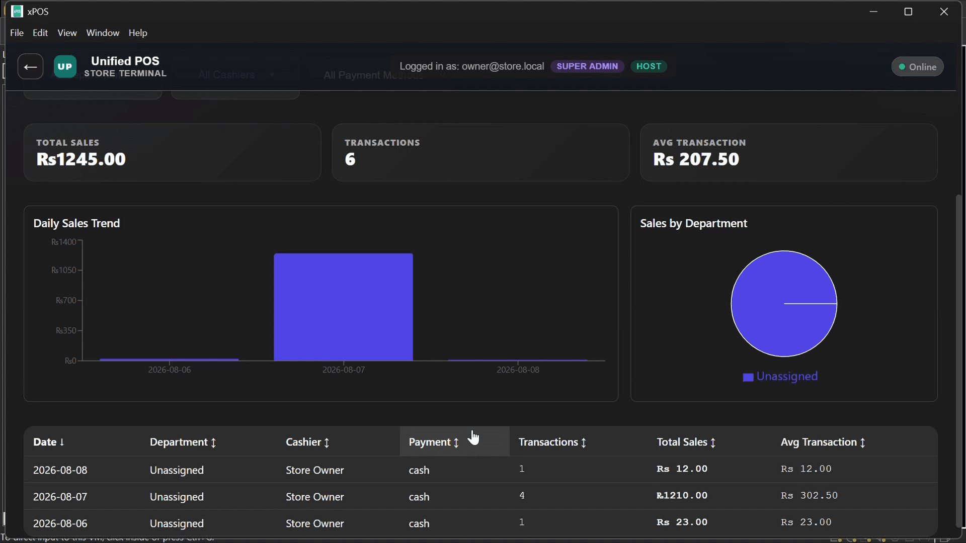 Unified POS